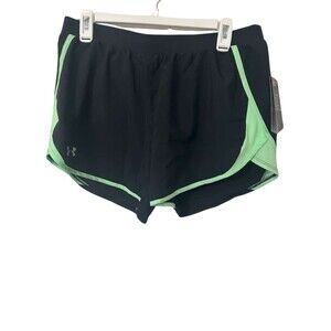 Under Armour Loose Heatgear Workout Shorts Womens Large Black Running Training